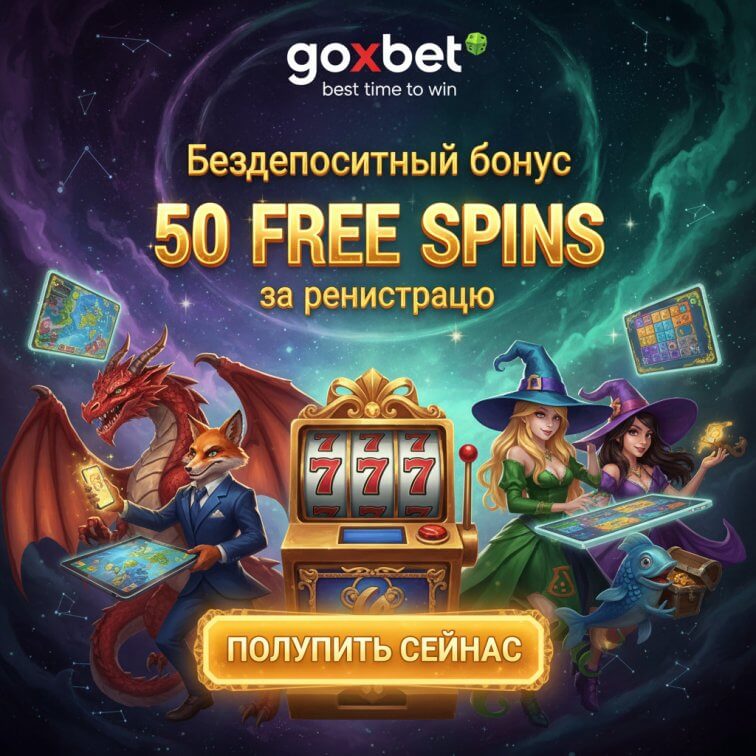 Зображення для 50 фриспинов без депозита новым игрокам в онлайн-казино Goxbet