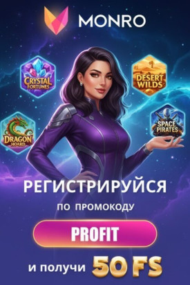 Зображення для 50 фриспинов без депозита и моментальный вывод выигрыша в Monro Casino