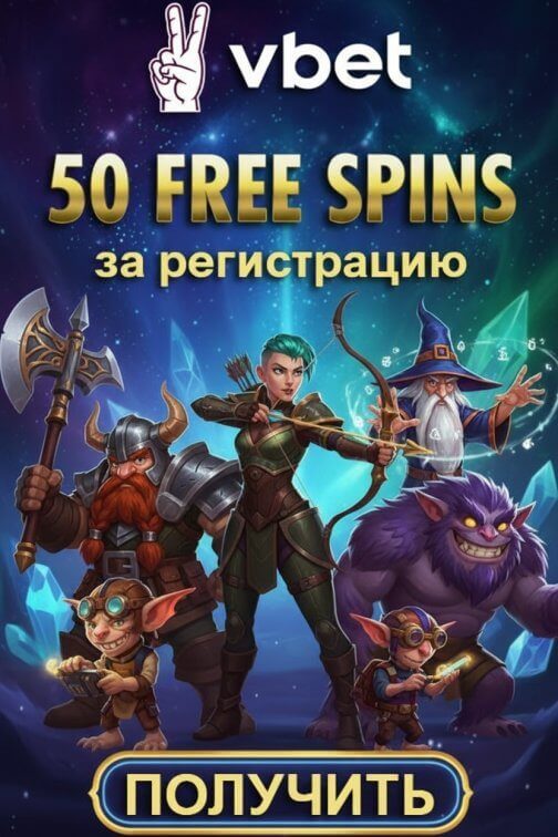 Зображення для 50 бесплатных фриспинов новым игрокам в казино VBet без депозита