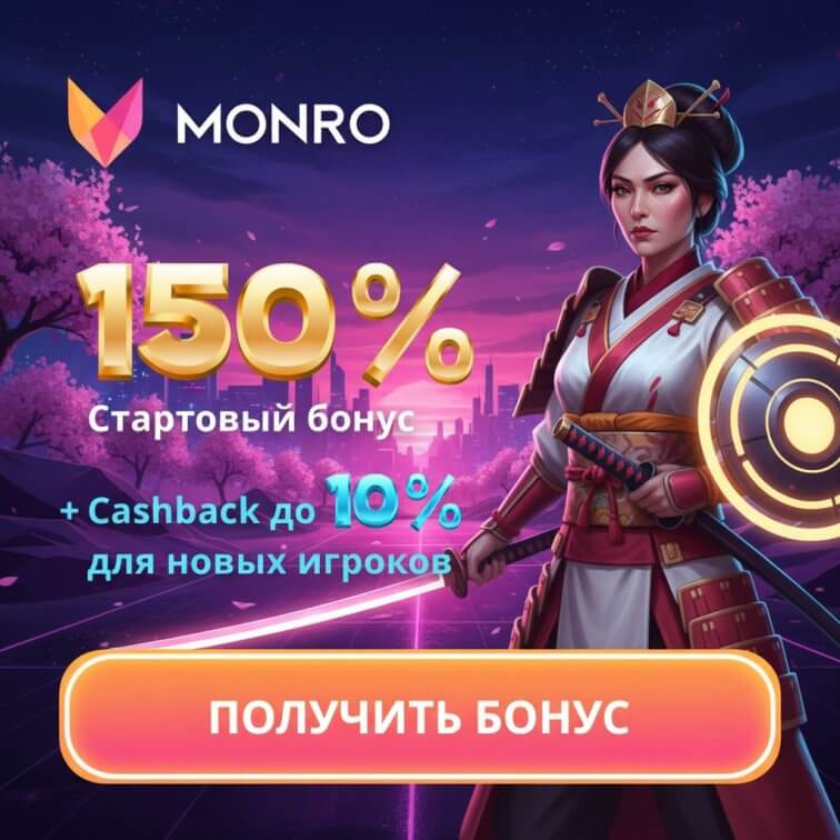 Зображення для 3400$ и 200 фриспинов новым игрокам в Monro Casino